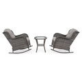 Balansoar pentru exterior Belham, 101.5x81x92 cm, otel/poliester, maro/gri