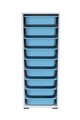 Dulap multifunctional, Estella, Zola 9N, Alb/Albastru