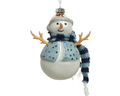 Glob Snowman, Decoris, 9x7.5x12.5 cm, sticla, multicolor