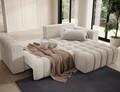 Coltar extensibil dreapta 4 locuri ELTAP, Bon-220, Bonett, 250x175x92 cm, lemn/poliester, bej deschis