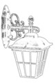 Lampa de exterior, Avonni, 685AVN1213, Plastic ABS, Maro