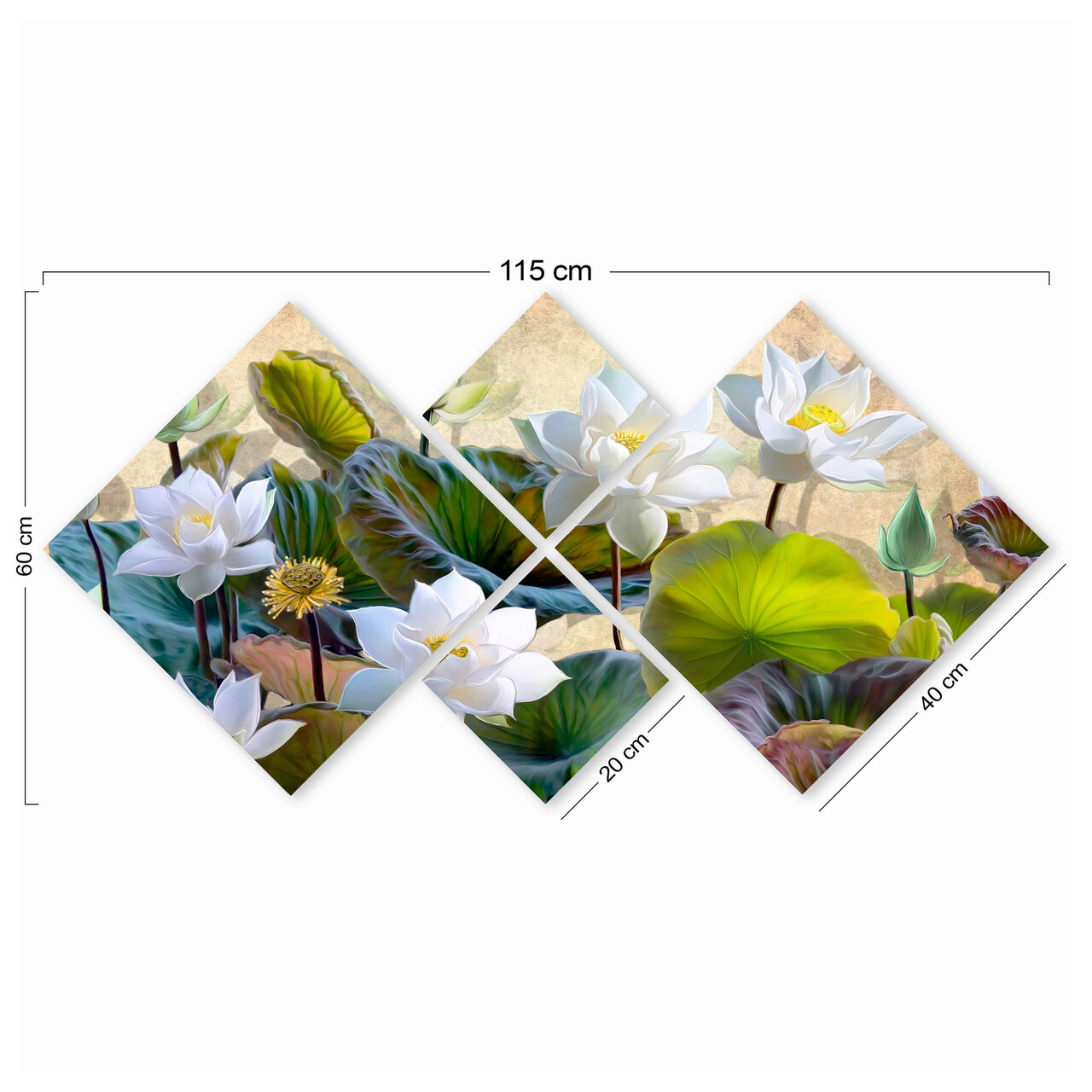Set 4 tablouri decorative, 4MDF1482690995, MDF, Imprimat UV, Multicolor - 2 | YEO