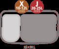 Cos de gunoi cu soft touch, Brabantia, Bo Touch, 11+23 L, 31.2x54x68 cm, otel, alb