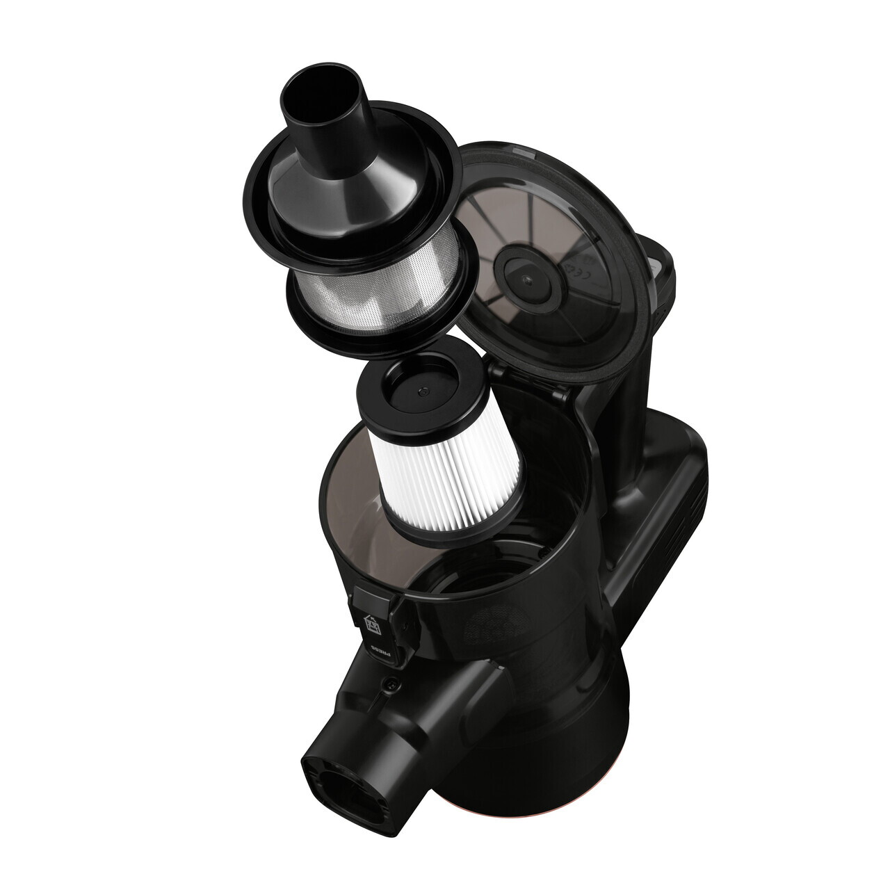 Aspirator vertical Fashion TV, Matte Black-Rose Gold, 250 W, 3 viteze, negru - imagine 4