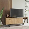 Comoda TV, Mod Design, Brukge, 150x56x40 cm, Stejar
