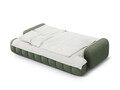 Canapea extensibila 4 locuri, Linz, Cosmopolitan Design, 250x100x84 cm, tesatura structurata, verde oliv inchis