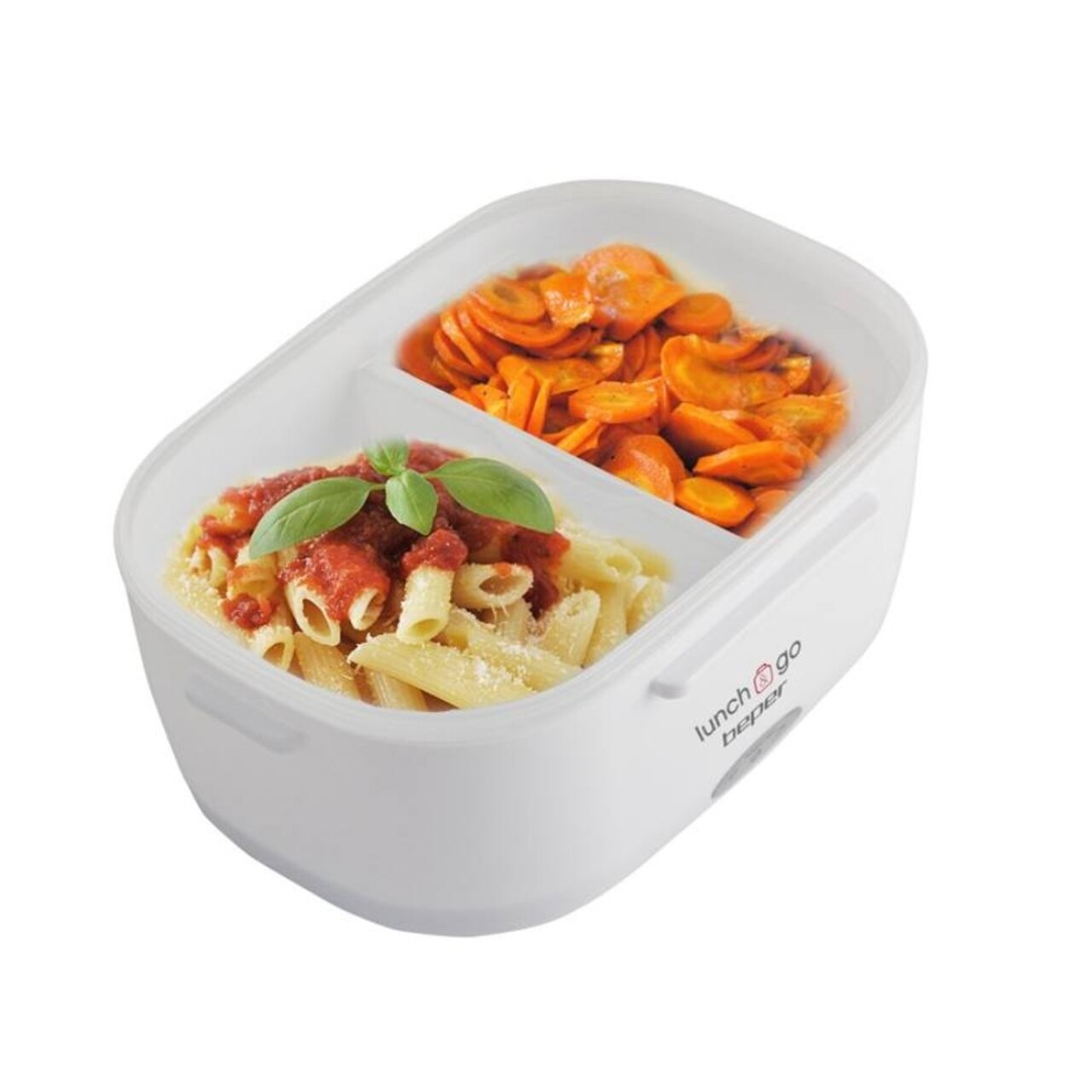 Lunch Box -Cutie Electrica Pentru Incalzirea Pranzului 90.920G, Beper, 40 W, 450 Ml, 1000 Ml, Alb/rosu