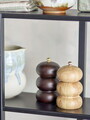 Set 2 rasnite sare si piper, Bloomingville, Marge, 7.5x13 cm, 55 ml, lemn de salcam, natural