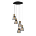 Lustra, Fulgor, 942FLG1458, Metal, Negru/Maro antic