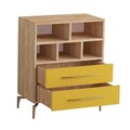 Dulap, Mod Design, ALBA, 70x85.6x40 cm, Aur / Stejar