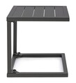 Masuta de cafea pentru gradina Hilde, Bizzotto, 40 x 40 x 45 cm, aluminiu, gri carbune
