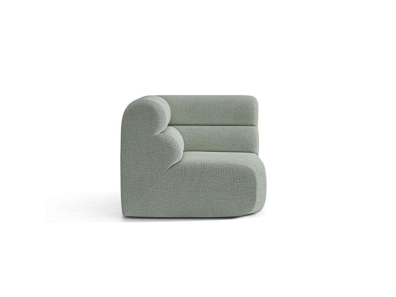 Modul coltar, Neo, Micadoni Home, 100x100x83 cm, tesatura Chenille Silencio, albastru muted — imaginea 3