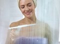 Racleta pentru dus cu agatatoare Cubicle Shower Slider, Leifheit, plastic, alb