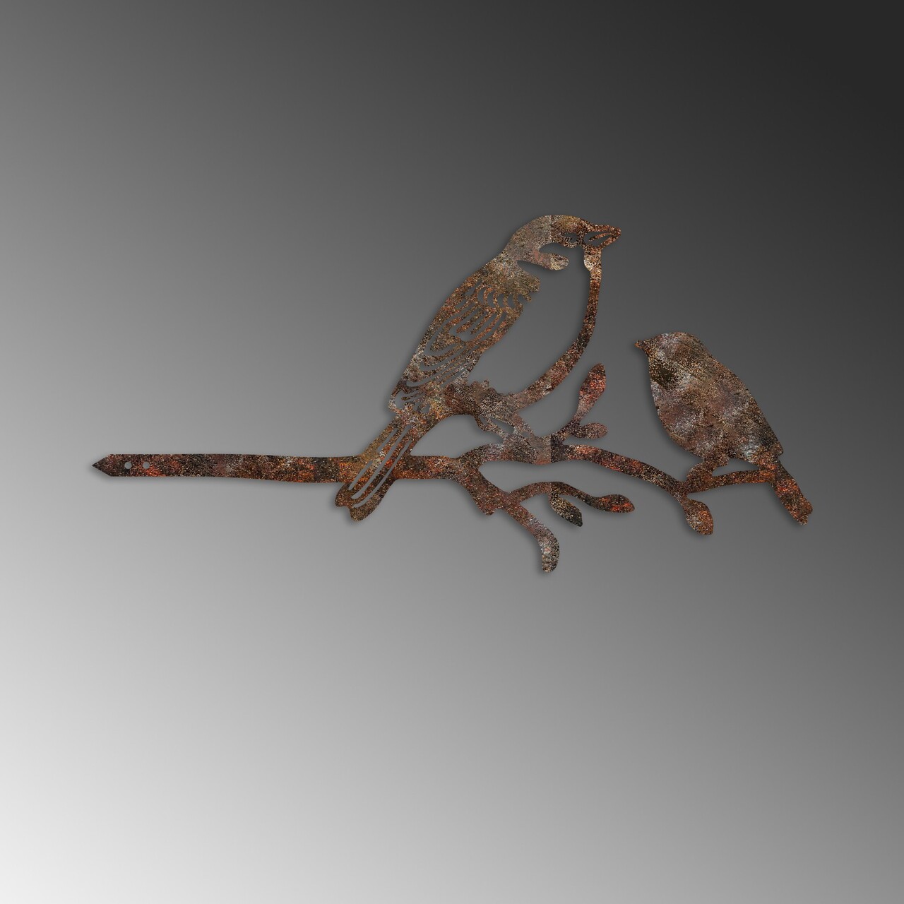 Obiect decorativ de grădină, Bird On The Branch 02, 40x20 cm, Maro - view 5