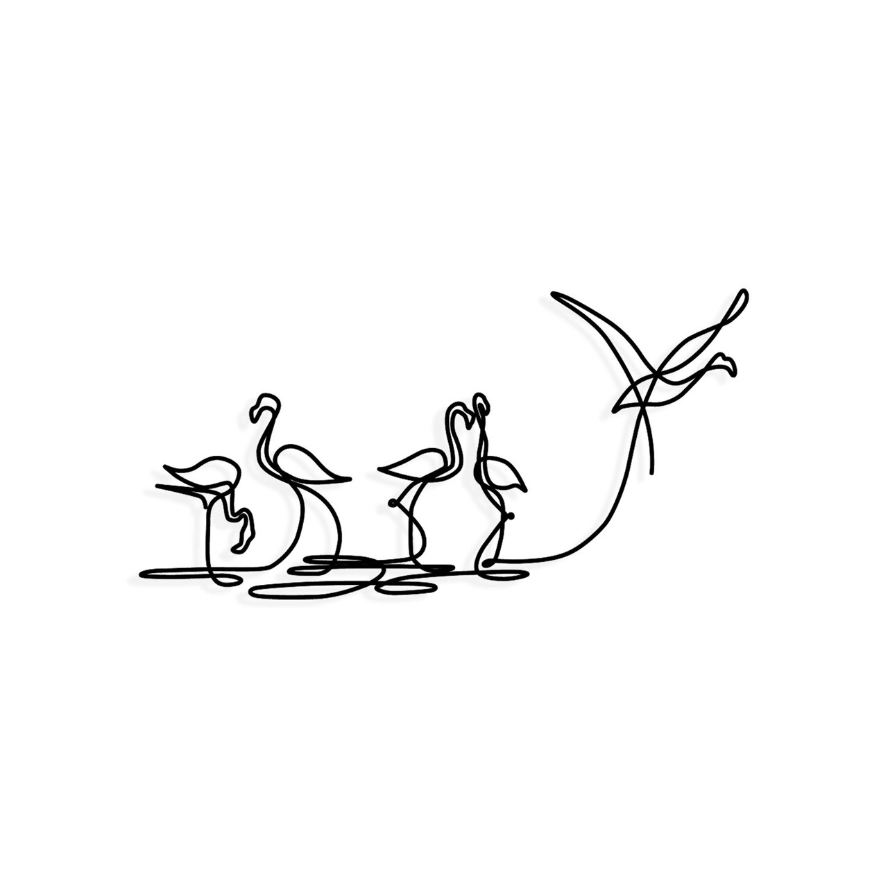Decoratiune de perete, Flamingo 316 S, 10 x 15 cm, Negru - view 4