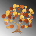 Decoratiune de perete, Lime Hazel 2, Metal, Dimensiune: 115 x 105 cm, Multicolor