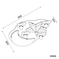 Lampa de perete pentru copii, Aca Lighting, Moon and Star Blue, 4xE27, 40W