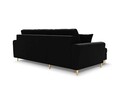 Coltar extensibil reversibil 4 locuri, Moghan, Micadoni Home, GL, 241x145x88 cm, catifea, negru