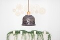 Lustra Radacini Laleaua cenusie, Deco Republic, E27, 1x60W, ceramica autentica Corund