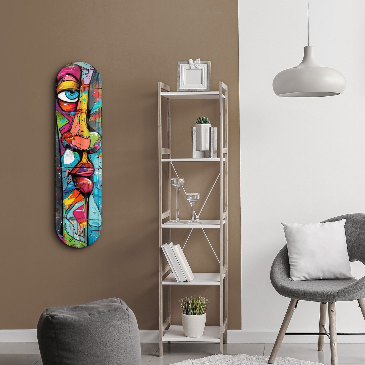 Tablou decorativ, Face Abstract, Dimensiune: 20 x 80 cm, Multicolor - view 3