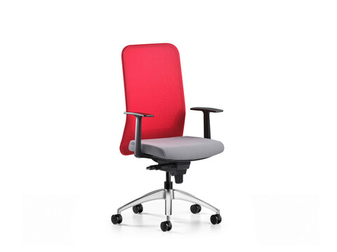 Scaun de birou, Bürotime, COM-CHR-A001540, 64x101x61cm, Roșu / Antracit