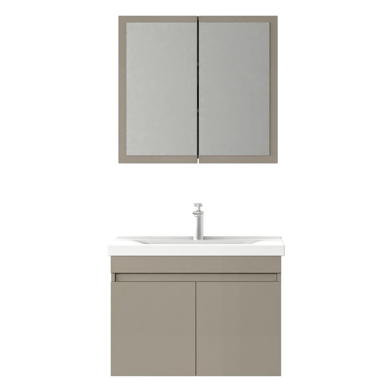 Set mobilier de baie (2 piese), Hanah Home, Foresta 80, Latte - view 5