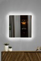 Oglinda cu Iluminare Led, Mirrorland, Square, Oglindă indestructibilă cu obturator, Alb