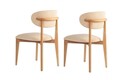 Set scaune 2 piese, Wayland, Lionte, Bej / Stejar deschis