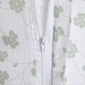 Lenjerie de pat King Size, EC Clover, Homla, 200x220 cm, 3 piese, bumbac, alb/verde