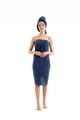 Set prosoape de baie, DC Home, Muslin, Bumbac, Albastru navy