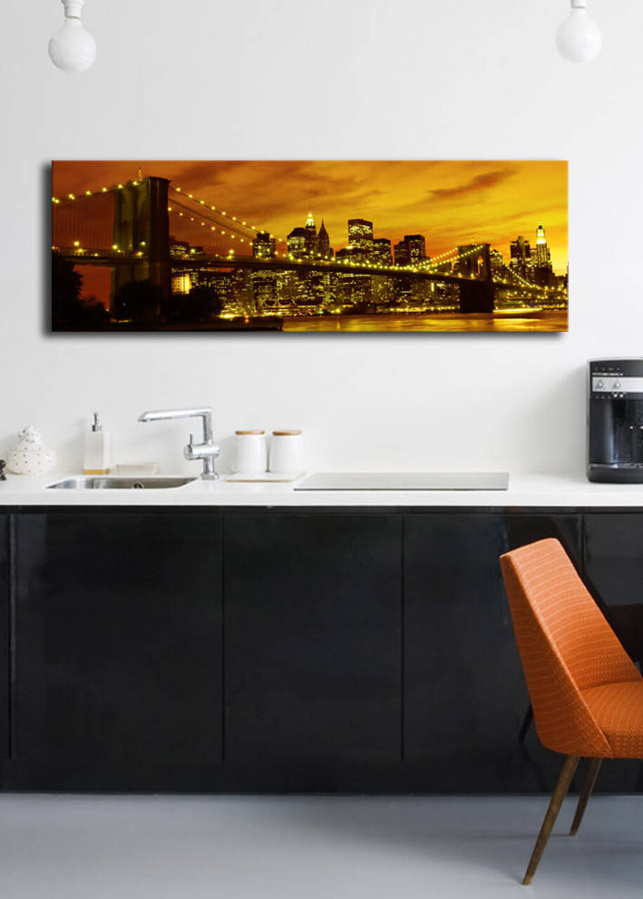 Tablou decorativ cu lumina LED, 3090DACT-3, 30 x 90 cm, Multicolor - view 2