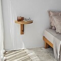 Raft de perete, Neostill, Reve, 35x35 cm, Lemn masiv, Negru / Stejar