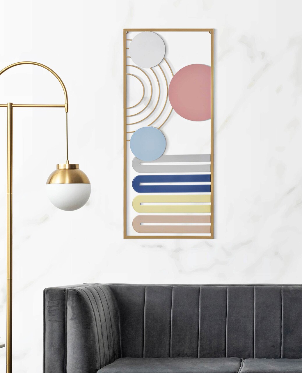 Decoratiune de perete Colorful -B, Mauro Ferretti, 37.5x84 cm, fier, multicolor - 2 | YEO