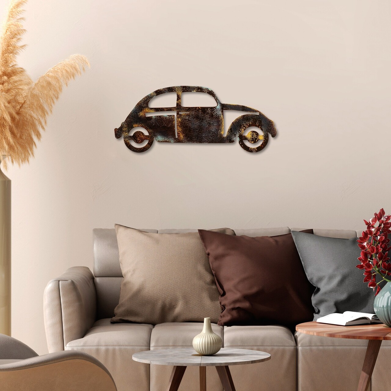 Decoratiune de perete, Car 18, Lățime: 50 cm Înălțime: 20 cm Adâncime: 1,5 cm, Multicolor - view 3