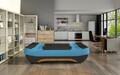 Canapea extensibila 3 locuri ELTAP, Ewa II, 189x90x88 cm, lemn/poliester, negru/albastru