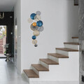 Decoratiune de perete, Bronte - CH103-2, metal, 90 x 42 cm, multicolor