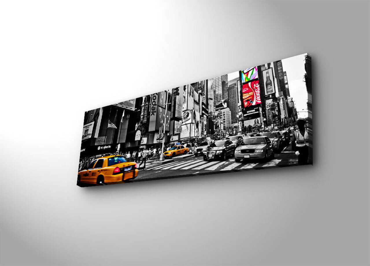 Tablou decorativ cu lumina LED, 3090DACT-32, PÂNZĂ DIN PIELE ÎNTOARSĂ, 30 x 90 cm, Multicolor — imaginea 4