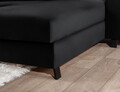 Coltar extensibil dreapta 4 locuri ELTAP, Mari-35, Mariall, 288x200x92 cm, lemn/poliester, negru