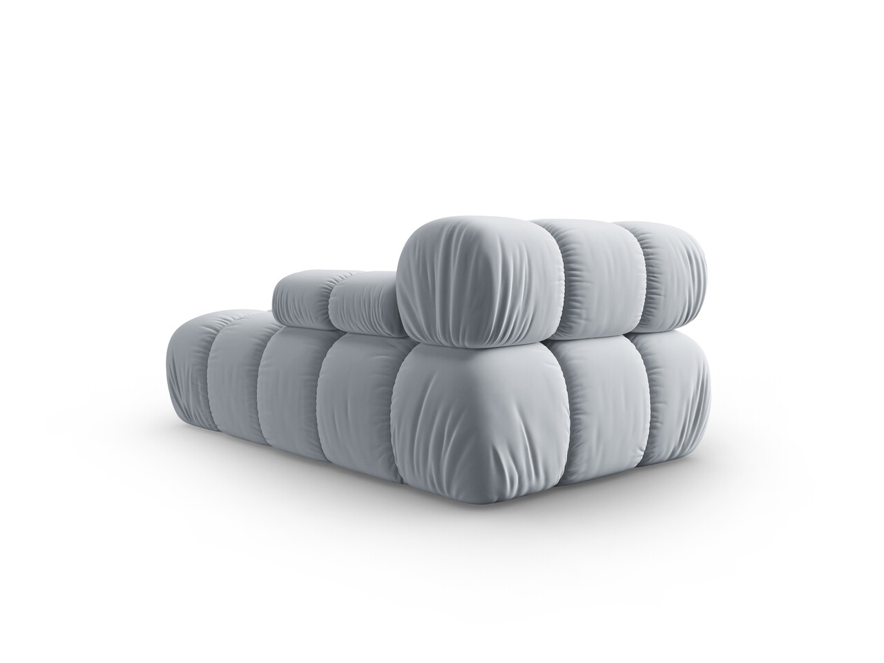 Sezlong living dreapta 1 loc, Bellis, Micadoni Home, BL, 155x94x70 cm, catifea, albastru deschis