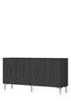 Consola, Hanah Home, Ayshe 150, 150x75x32 cm, Antracit / Argintiu