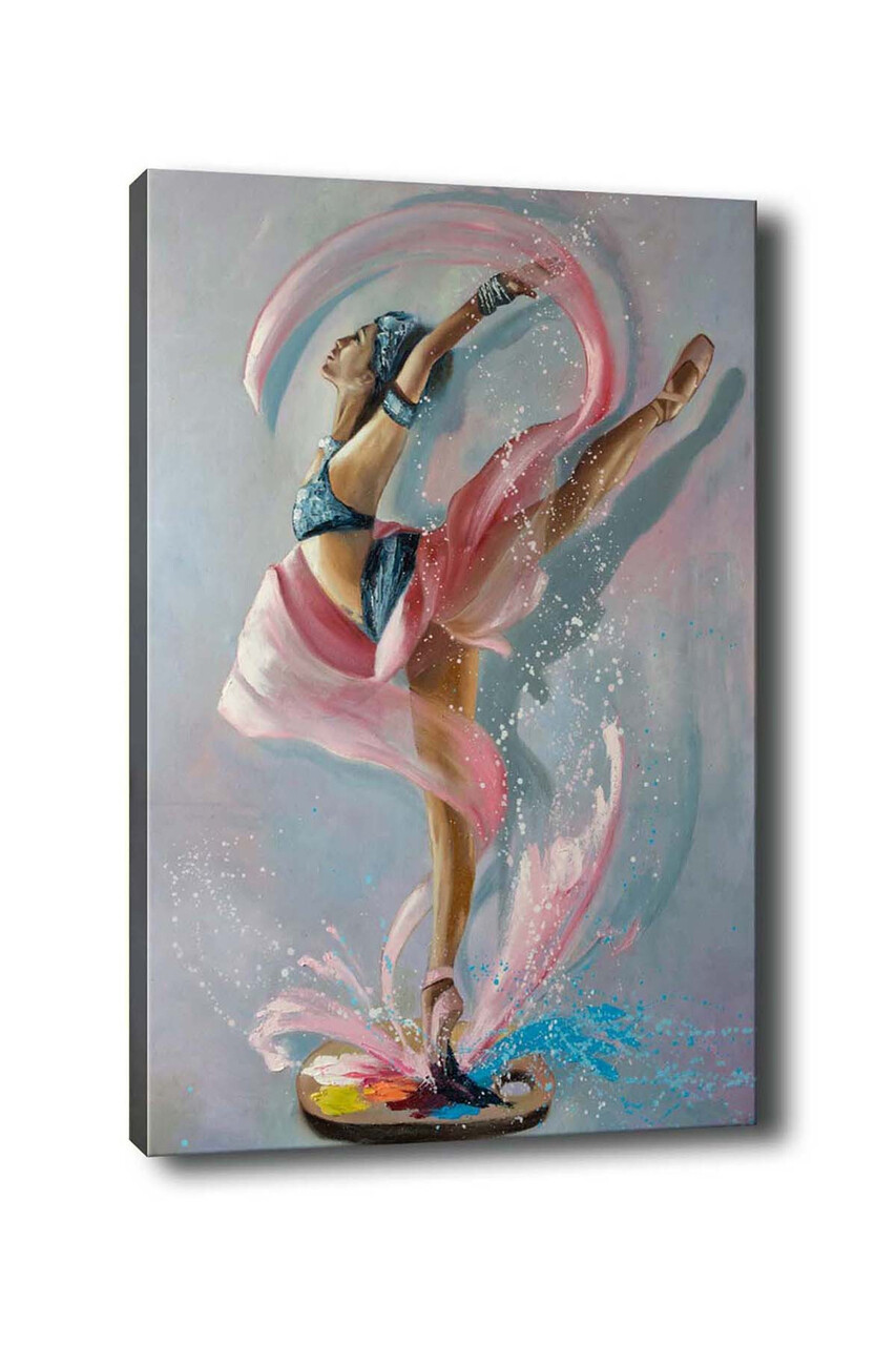 Tablou decorativ, Kanvas Tablo (50 x 70), Cadru: 100% LEMN (grosime: 3 cm), Multicolor - view 2