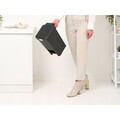 Cos de gunoi cu pedala, Brabantia, StepUp, 10 L, 26.5x20.3x38.1 cm, polipropilena, gri inchis