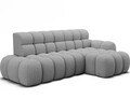 Coltar extensibil stanga 3 locuri ELTAP, Ceedro, 283x165x98 cm, lemn/poliester, gri deschis