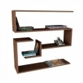 Raft pentru perete, Wooden Art, Confier Wenge, 90x87x22 cm