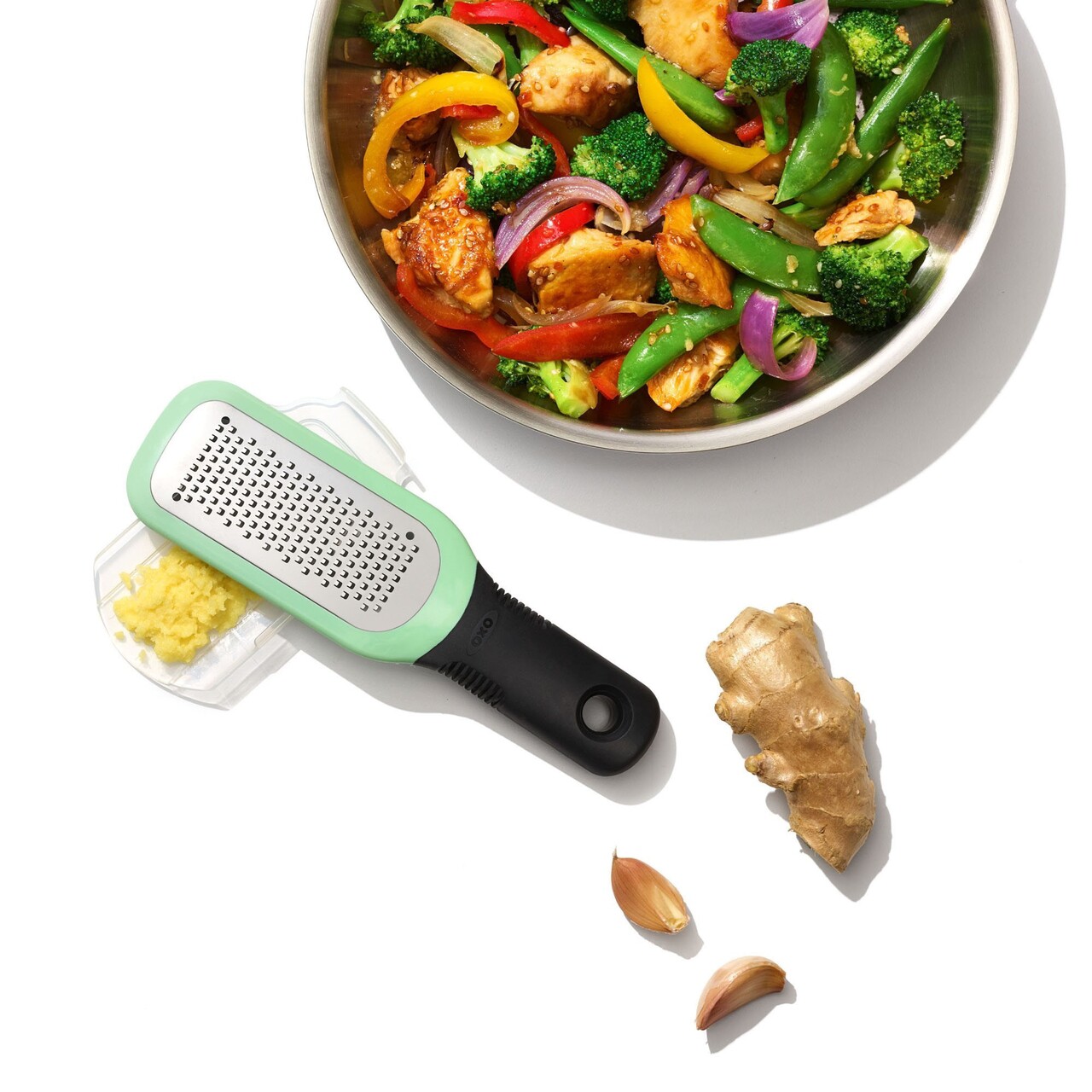 Razatoare pentru ghimbir/usturoi, inox, 18 cm, "Good Grips" - OXO - imagine 12