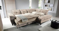 Coltar extensibil dreapta 5 locuri ELTAP, RT-20REL, Inferne, 297x210x107 cm, lemn/poliester, bej