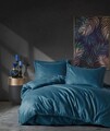 Lenjerie de pat dubla, Stripe - Blue, Cotton Box, Bumbac Satinat