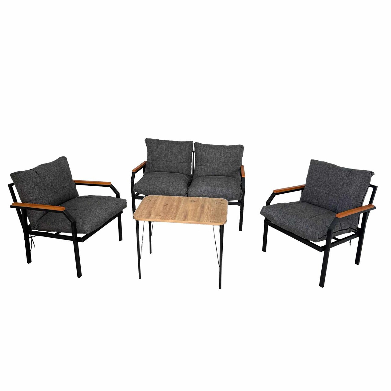 Set mobilier de gradina, Hanah Home, Alya, Gri — imaginea 3