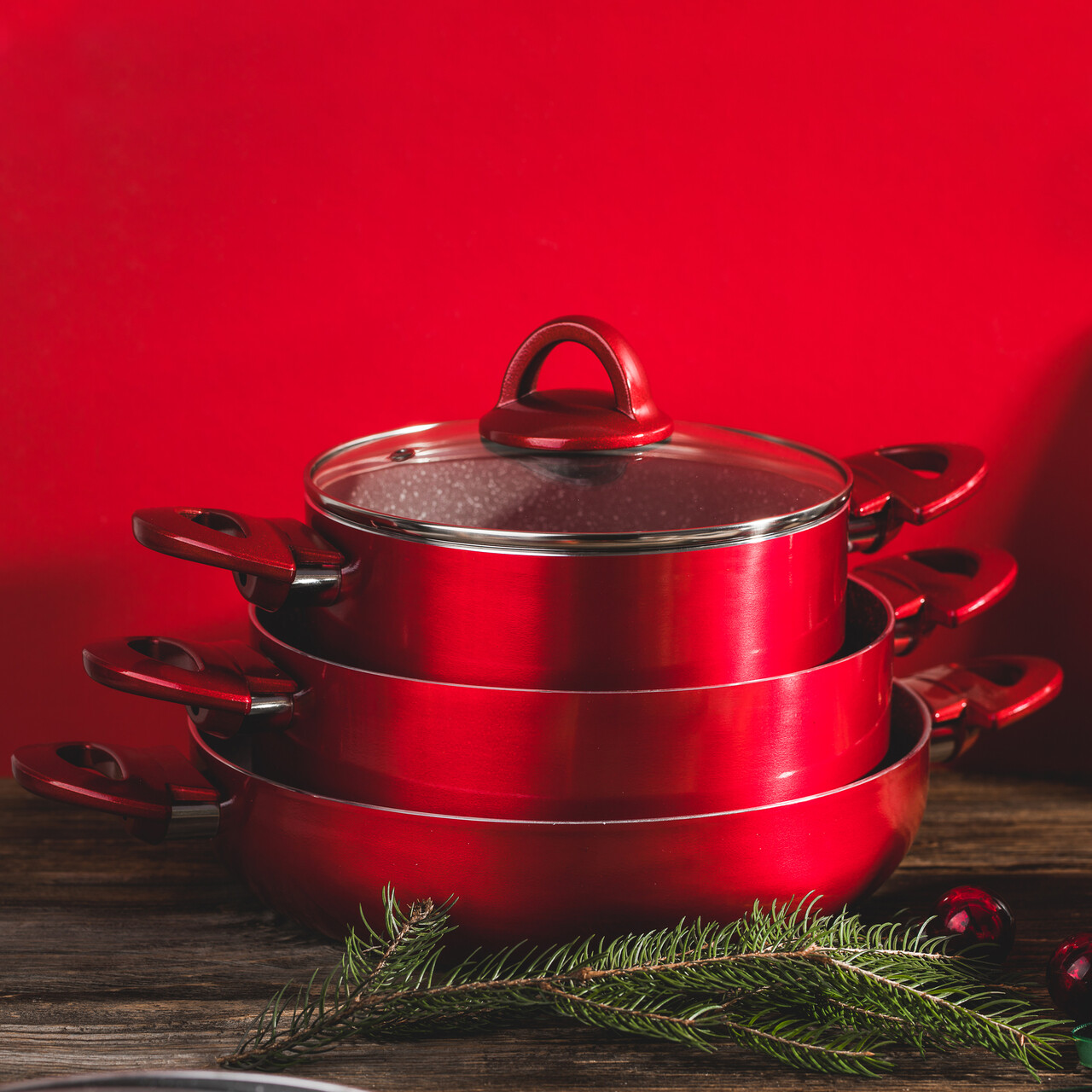 Oala cu capac Jasper, Ambition, 20 cm, 2.9 L, aluminiu, invelis Qualum Basic - imagine 5