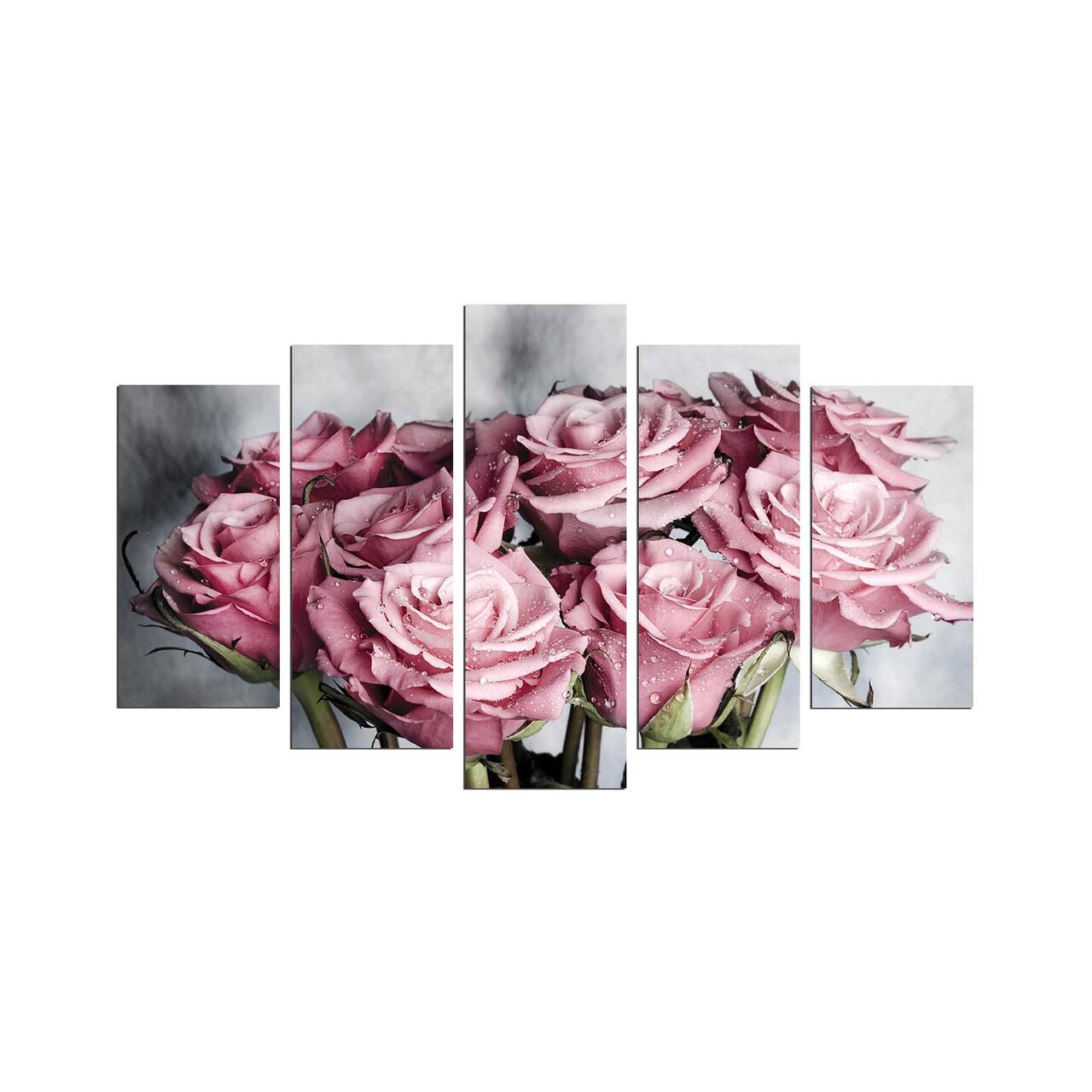 Set 5 tablouri decorative, 5PMDF-41, 20 x 60 cm, Multicolor - view 2